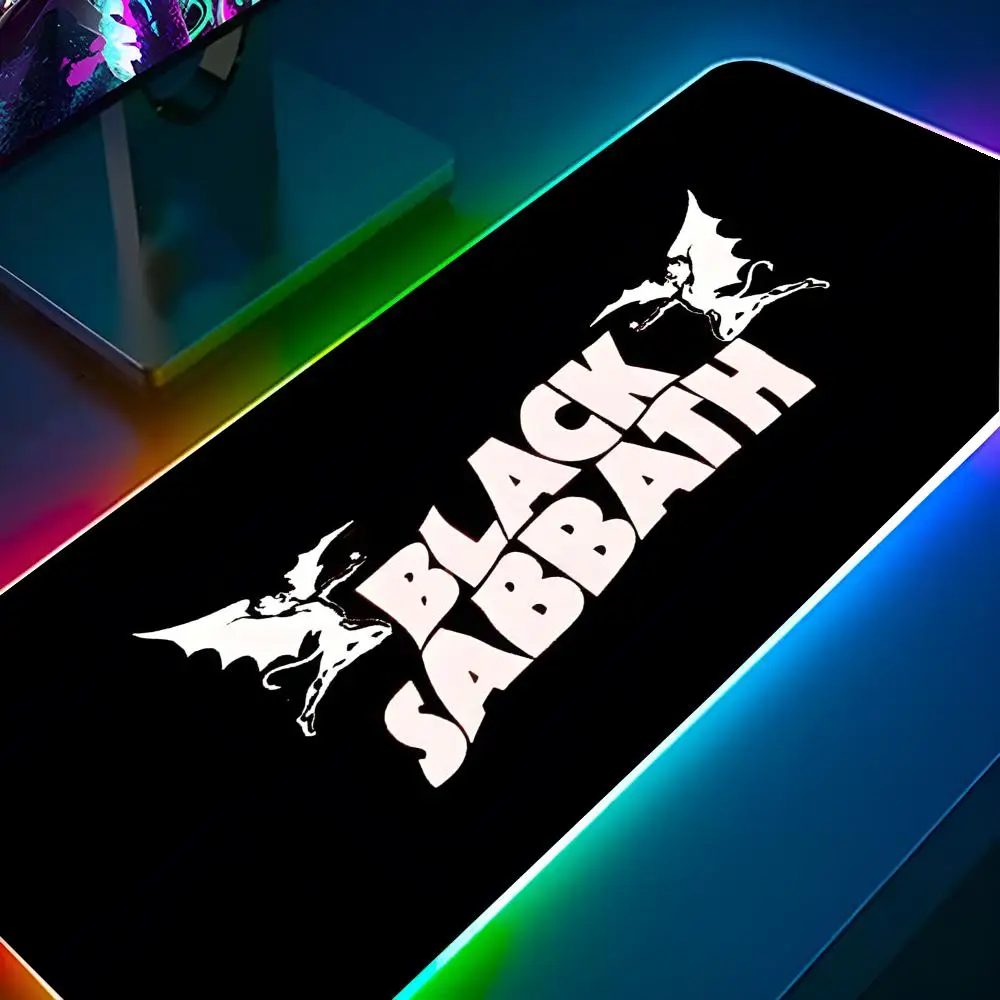 

B-Black S-Sabbath-S коврик для мыши RGB с подсветкой коврик для мыши коврик для ноутбука коврик для мыши ноутбук геймер компьютерный стол игровые аксессуары