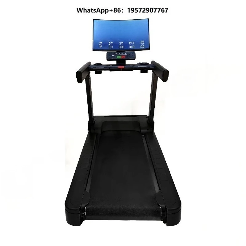 Indoor Machine Electric Fitness Equipment Screen Heart Rate Shock-Absorbing Curved Screen Treadmill for Home Use