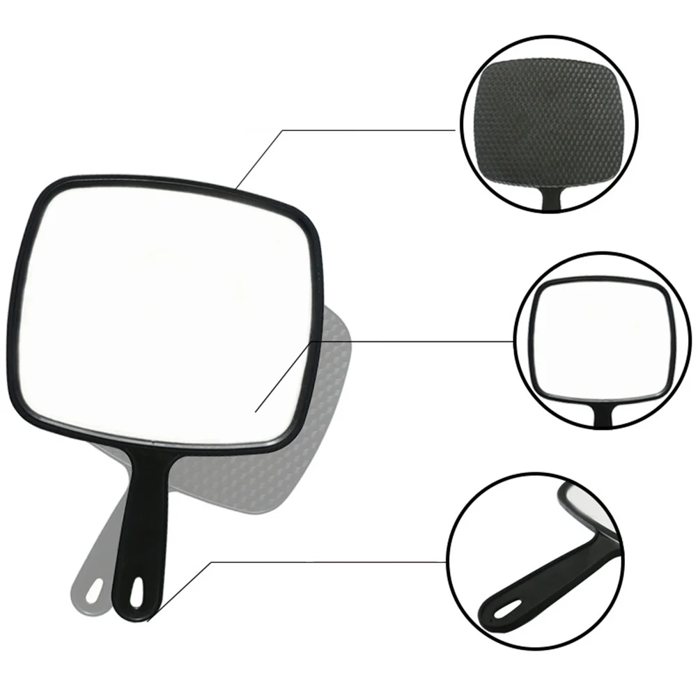 Hand Mirror Travel Magnifying Handheld with Handle Eyelash Shampoo Mens Salon Hairdressers Barbers The Circle Large