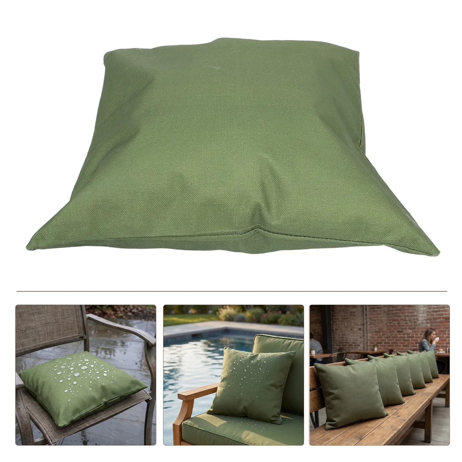 2Pcs Outdoor Cushion Covers 20x20 Water-Resistant Decorative Throw Pillow Covers Garden Patio Sofa Pillow Cover