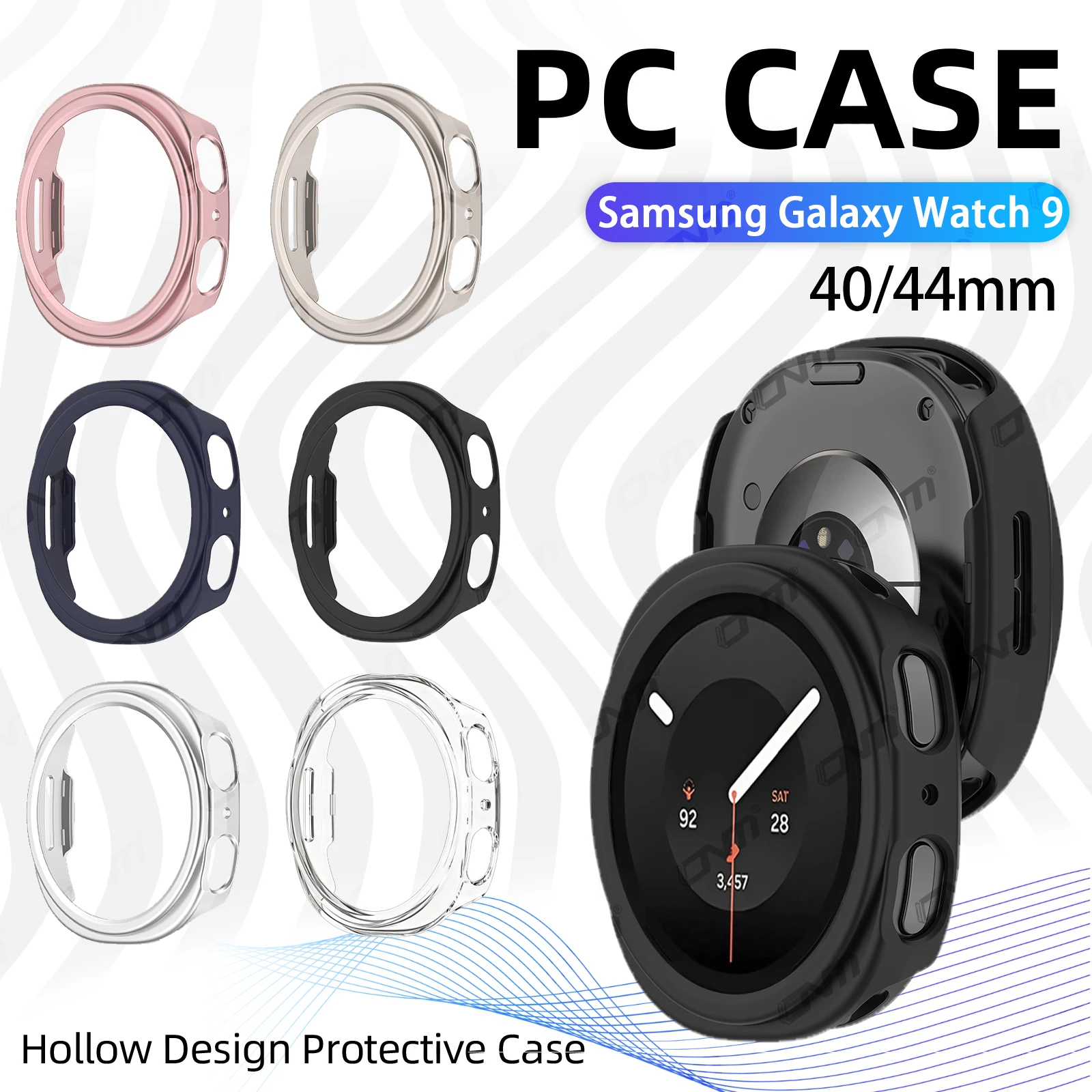 PC Hard Case for Samsung Galaxy Watch 9 40mm 44mm Shockproof Bumper Shell Protective Cove Hollow Out Case Accessories