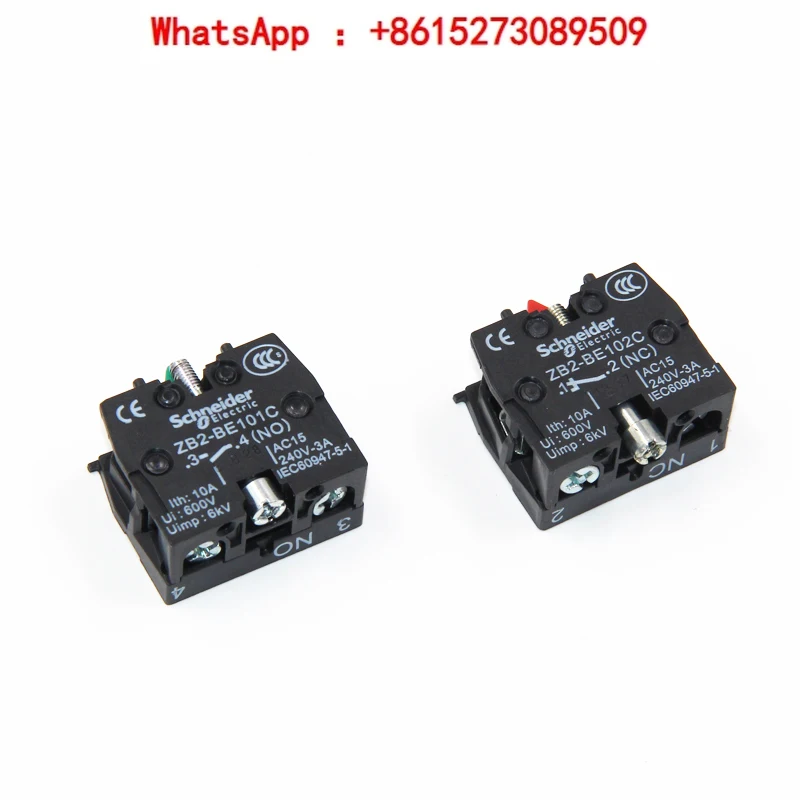 

22mm button switch XB2 normally open and normally closed contact module ZB2BE101C ZB2BE102C contact Pack 10 pieces