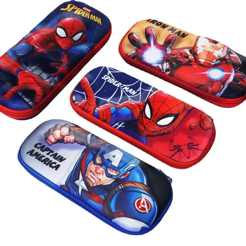 Marvel Cartoon Anime 3D stampa astuccio Avengers Spider-Man ragazzi studenti bambini astuccio di grande capacità regali di compleanno