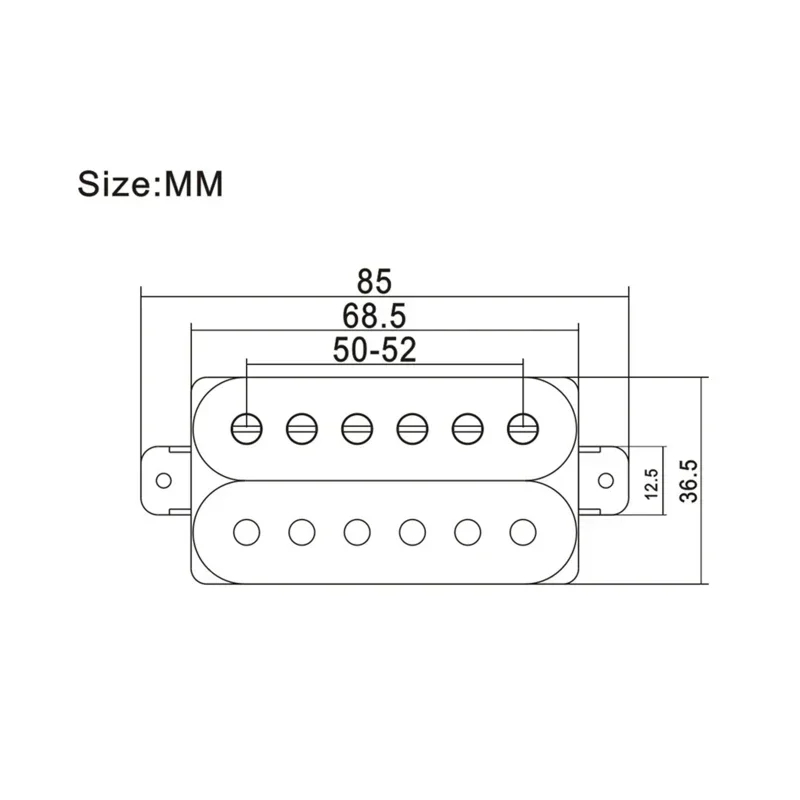 Humbucker Electric Guitar Pickup Coil Splitting Pickup Humbucker Dual Coil Pickup 4 Conduct Cable N-7.5K/B-15K Output White