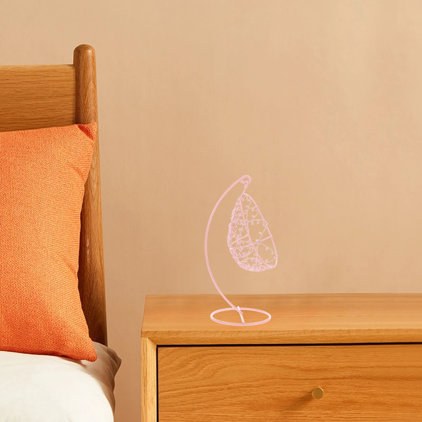 Miniatur-Metall-Schaukelstuhl, romantische hängende Hängematte aus Eisen für drinnen und draußen, Gartendekoration, Kinderzimmer, DIY, niedliche Möbelornament