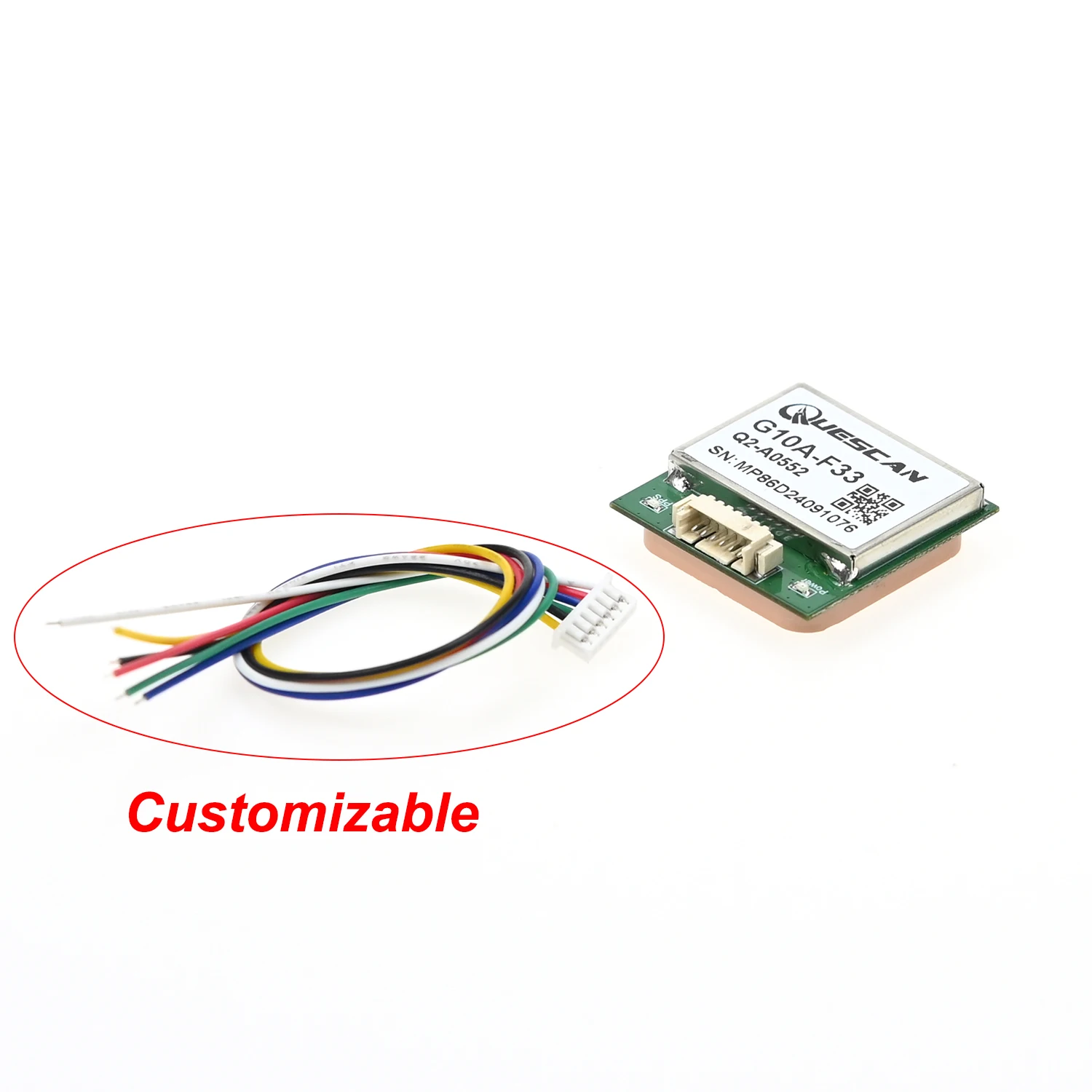 QUESCAN G10A-F33 UBX M10050 25Hz GPS GNSS Module UBX Protocol NMEA Support GLONASS Galileo Beidou QZSS SBAS