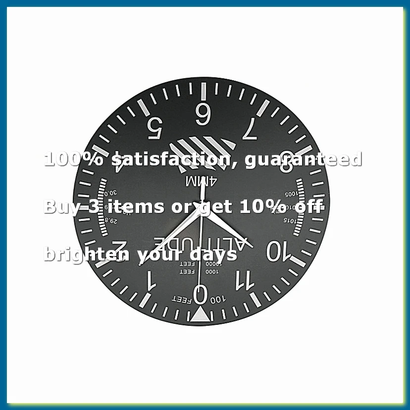 ●Altimeter Wall Clock Tracking Pilot Air Plane Altitude Measurement Modern Wall Watch Classic Instrument Home Decor