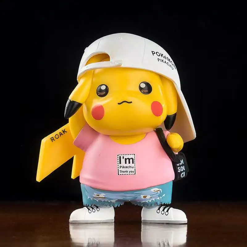 Figura de acción de Pokémon Pikachu, Mini Q, modelo de dibujos animados lindo, juguetes de PVC, regalos para niños, 8CM