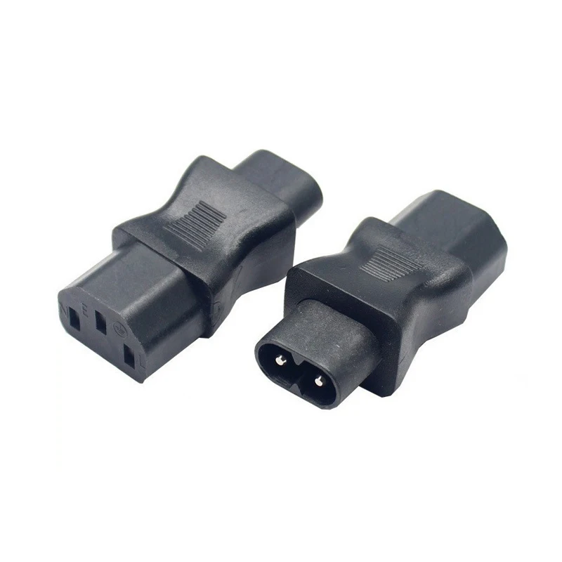 

2PCS IEC320 IEC 320 C13 to IEC C8, IEC 3Pin female to 2Pin male power adapter Adaptor ,C8 male to iec C13