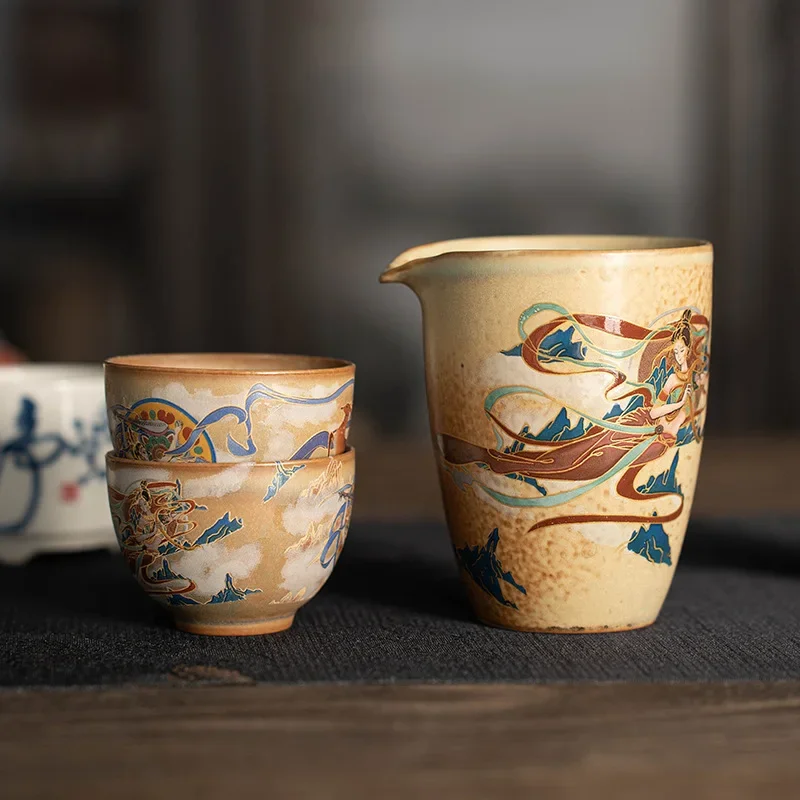 Dunhuang Kweichow Moutai Tea Cup Cultural Teacup Single Cup Retro Personal Cup Master Cup Tea Drinking Kung Fu Small Tea Bowl