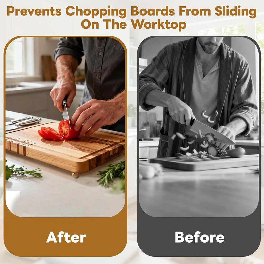 4pcs Brass Cutting Board Feet for Wood Boards Serving Trays Jewelry Boxes Tables Chairs with Screws and Washers