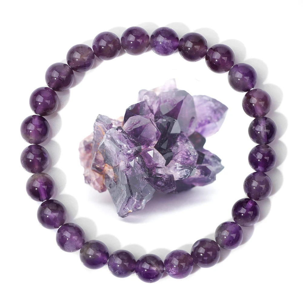 Originale Reiki ametiste perline bracciali per donna uomo pietra naturale cristallo quarzs lapislazzuli braccialetto elastico sanitario