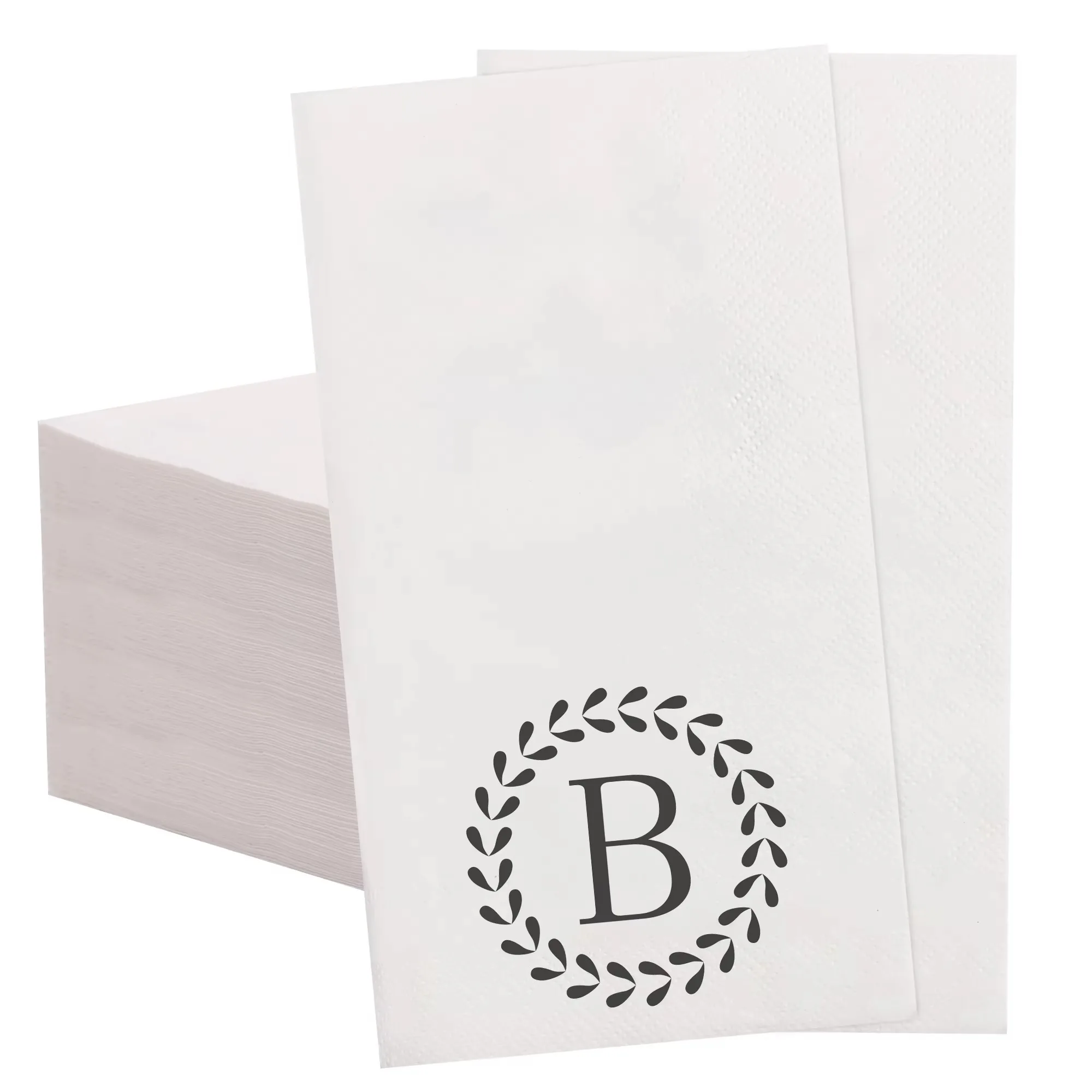 10-200Pcs Monogrammed Disposable Napkins, Guest Napkins Disposable Hand Paper Towels for Wedding Party Home Kitchen Bathroom