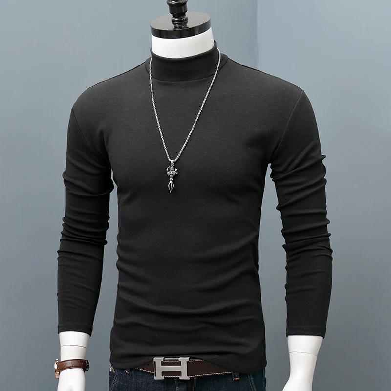 

Мужская облегающая длинная Sve Base irt f с высоким воротником, осенне-зимняя теплая верхняя одежда, цветная повседневная вязаная одежда