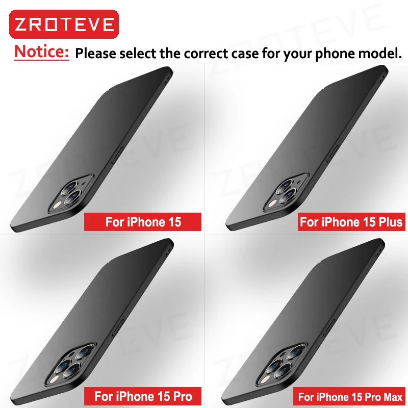 For iPhone Air 17 16 16e 15 14 13 12 11 Pro Max ZROTEVE Ultra Thin Matte Hard PC Cover On iPhone16 Plus iPhone13 Mini Phone Case