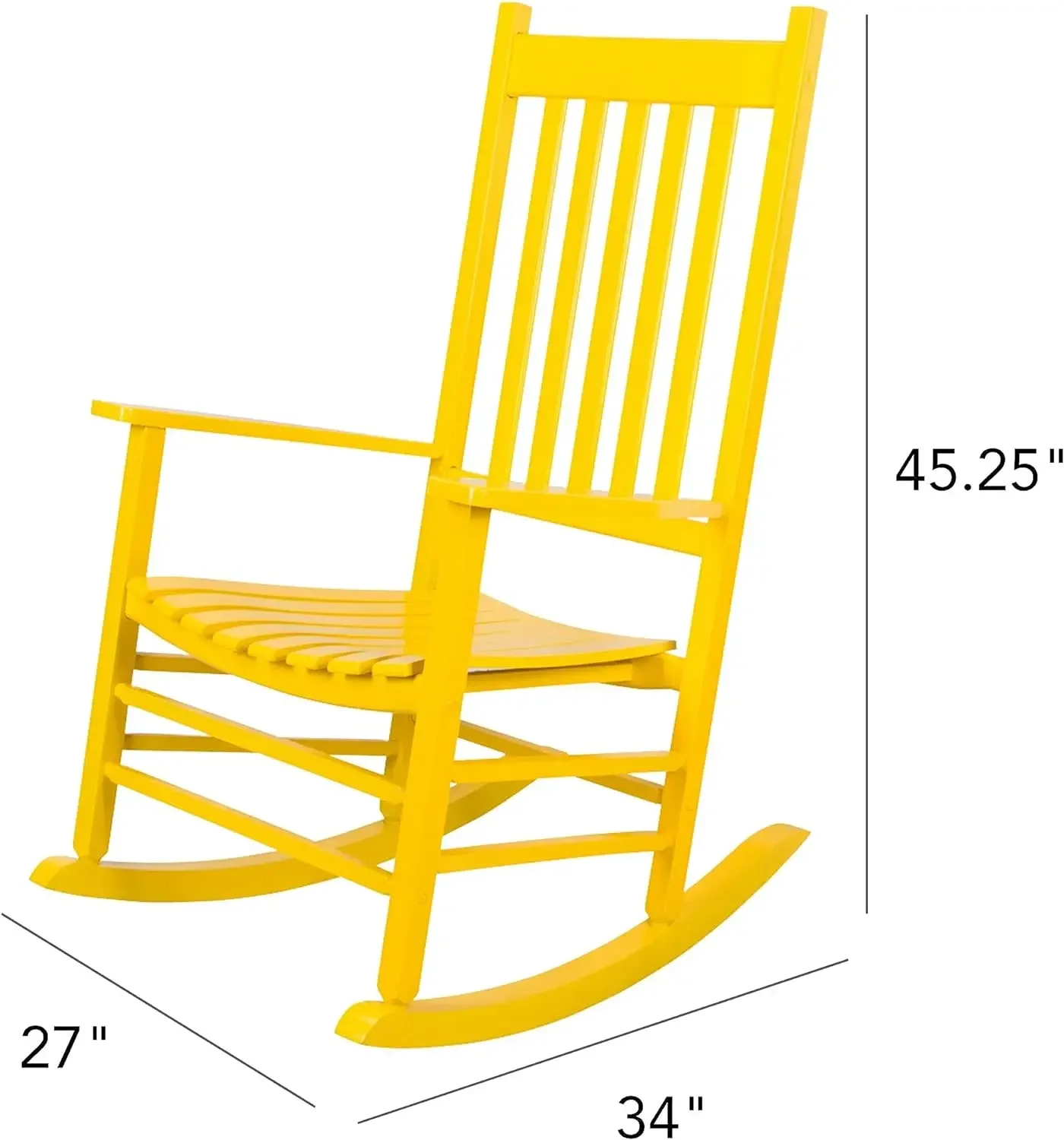 Vermont Rocking Chairs, Outdoor Front Porch Rocker Set of 2 – Lemon