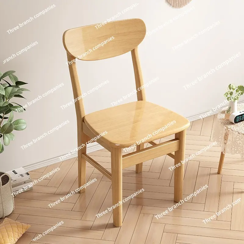 Walnut  Solid Wood Dining Chair Backrest Butterfly Chair Restaurant Log Restaurant Home Eating A Code Packet