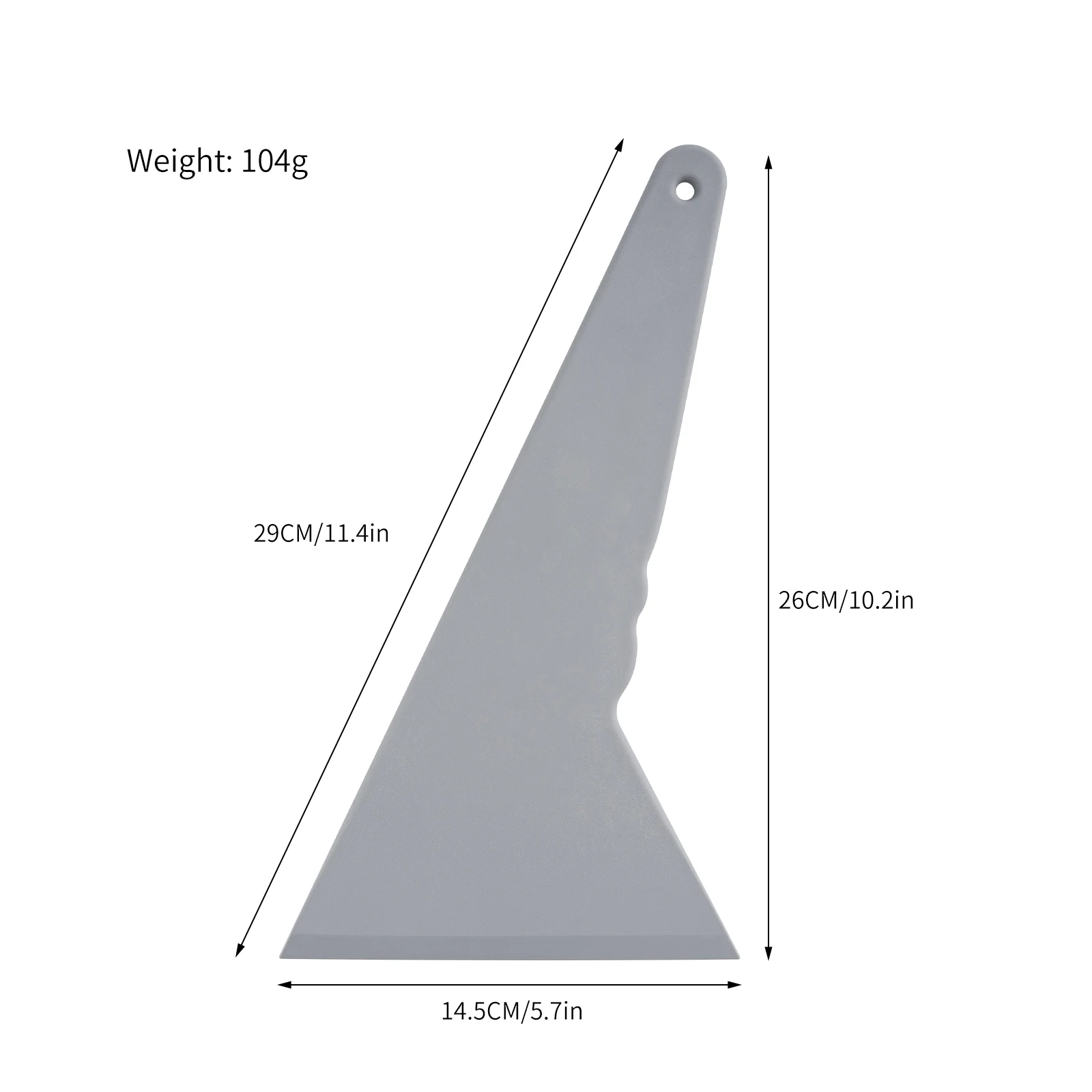 Grey Plastic Handle Triangle Squeegee Car Window Tint Film Go Corner Scraper Auto Vinyl Wrap Sticker Installation Auxiliary Tool
