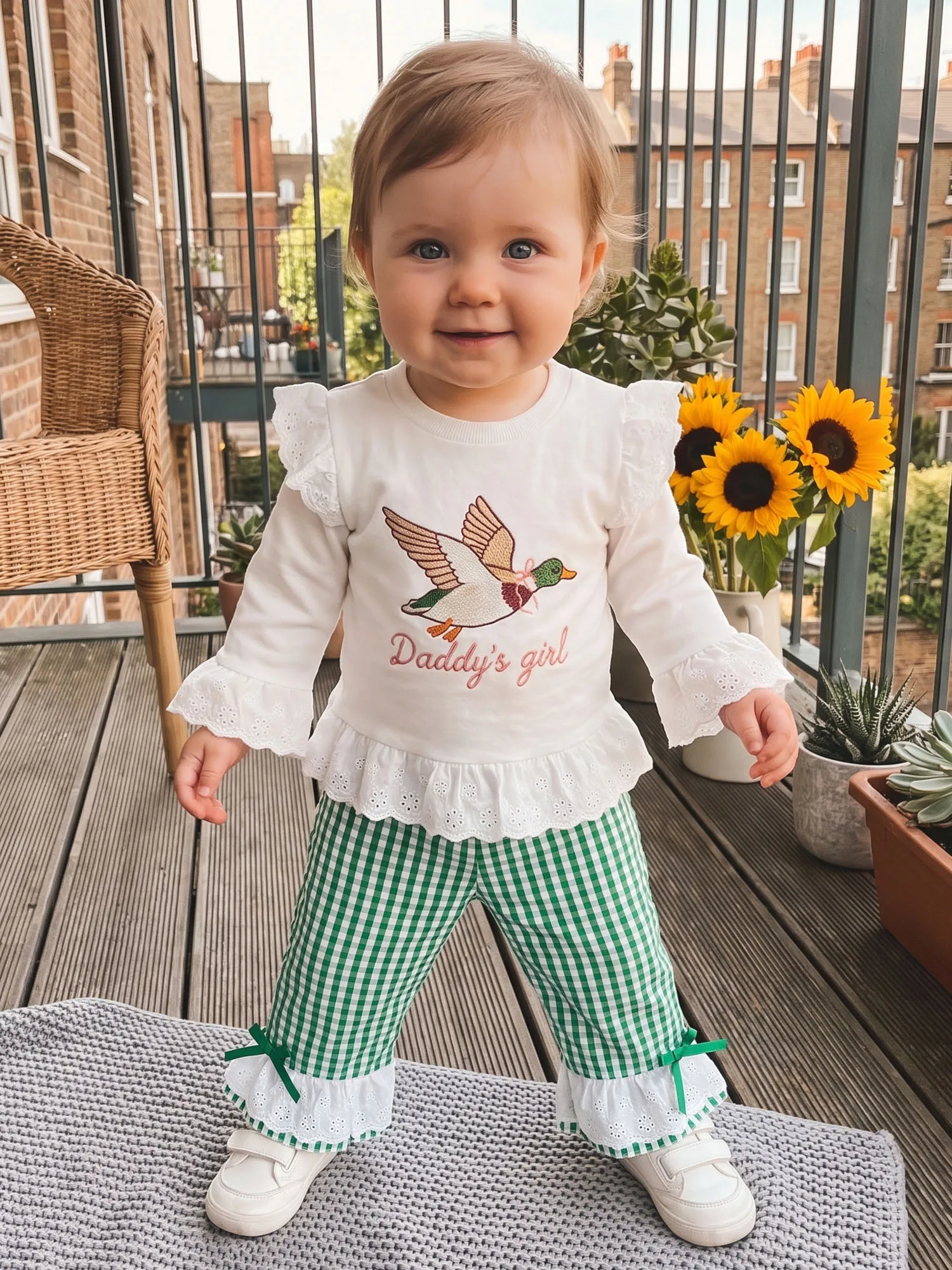 Toddler Duck Embroidery Outfit 3