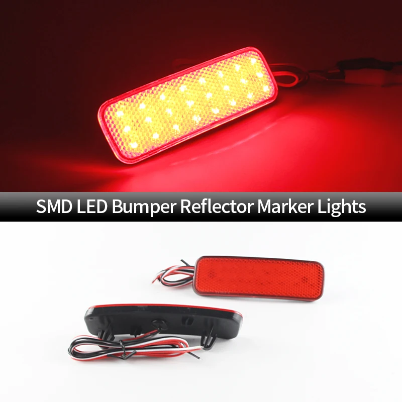 LED Rear Bumper Reflector Lights for Ford Transit Connect Tourneo Custom 2013-2024 Red Lens Tail Brake Stop Lamp 1778456 1778457