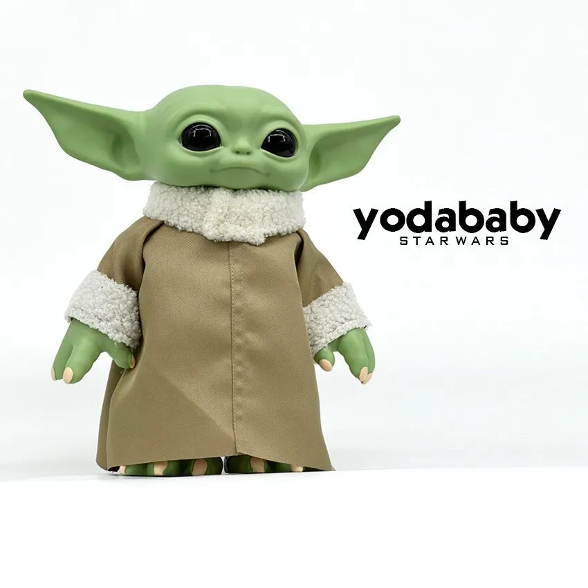 27cm Star-Wars Mandalorian Master Baby Yoda Action Figure Cute Toy Decoration Characters Ornament Collectible Gift