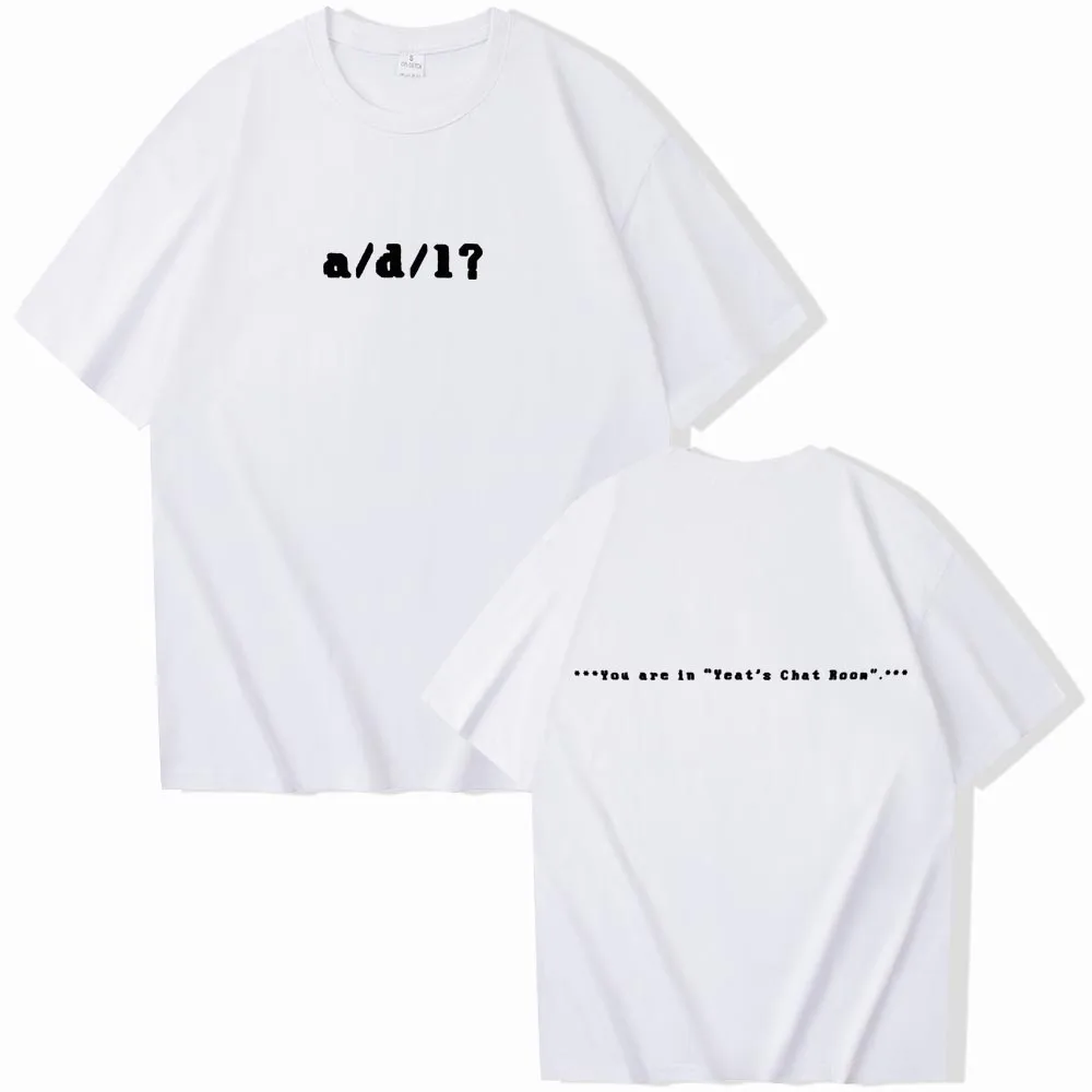Yeat CPFM X ADL CHAT ROOM T-shirt Man Woman Harajuku Short Sleeve O-neck Casual Shirt