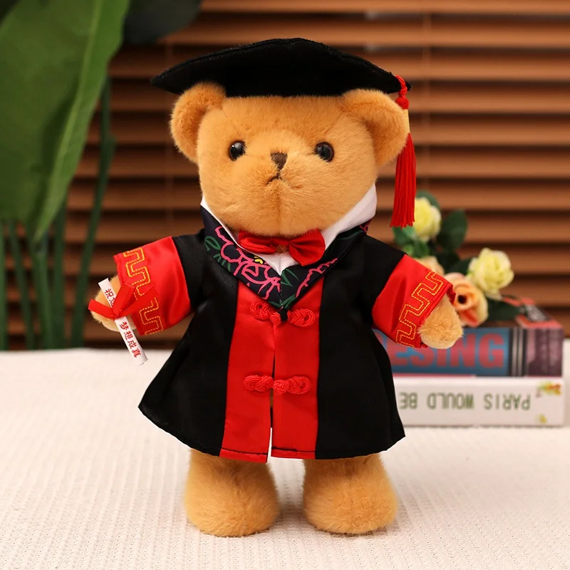 30cm Super Soft Graduate Dr. Bear Plush Toy Stuffed Teddy Bear Kawaii Toys For Funny Graduation Gift For Child Kids Adult