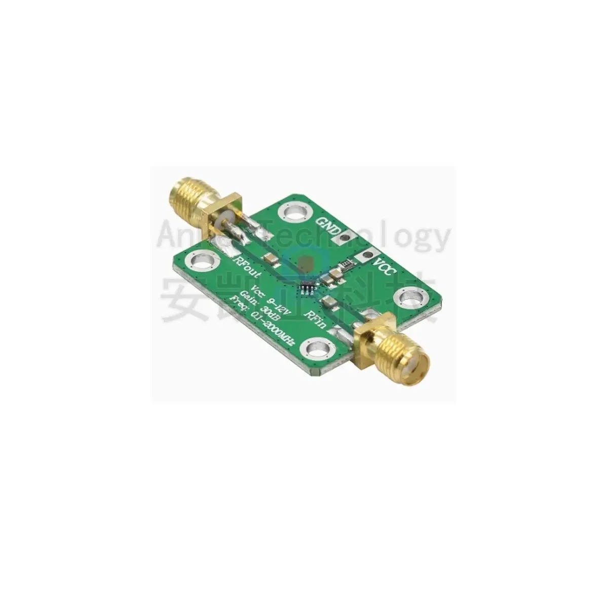 

RF broadband amplifier, low noise amplifier with medium power LNA (gain of 0.1 - 2000MHz, 30dB)
