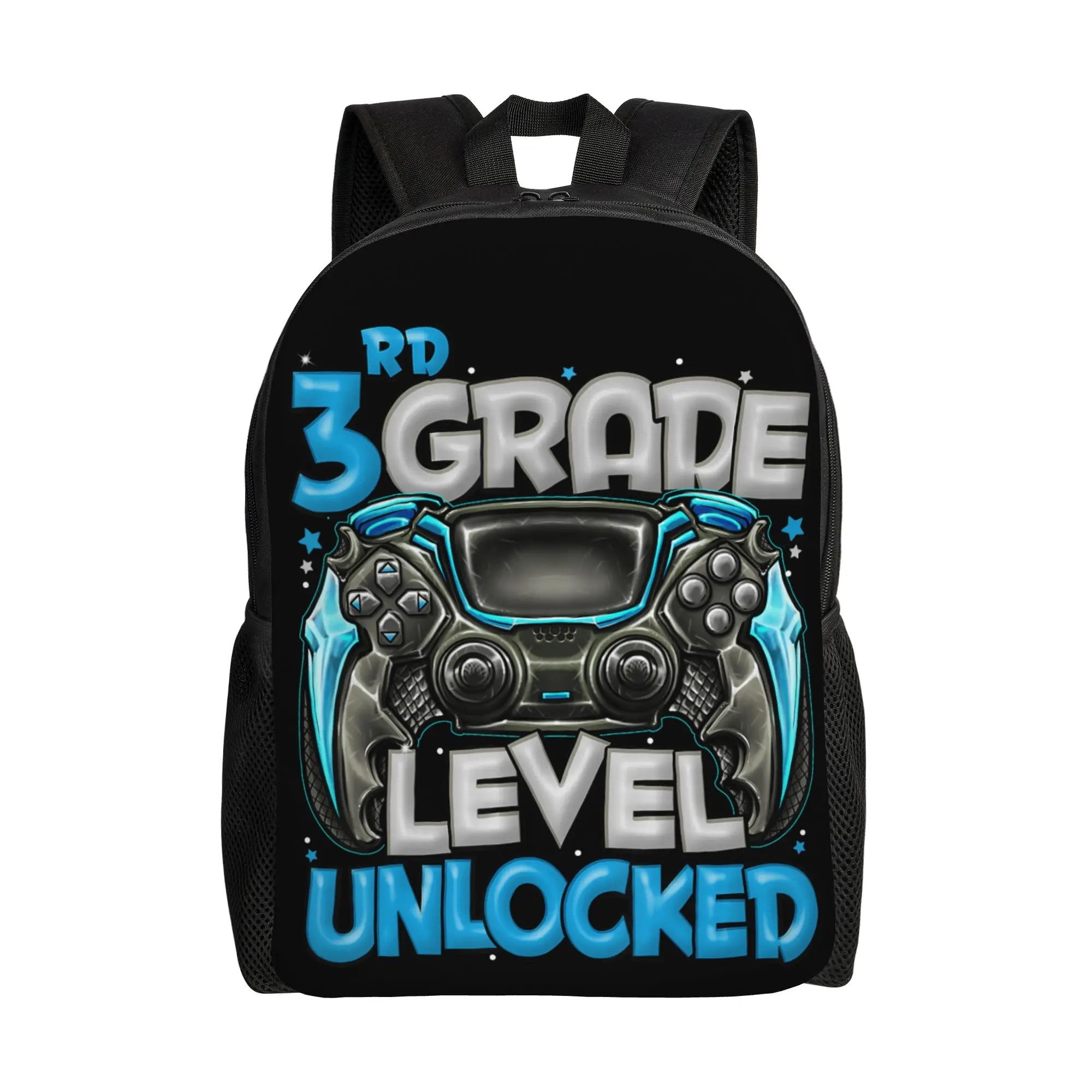 3rd Grade Level Unlocked Game On 3rd Grade Back To School T Shirt B09B95T2L4 Backpack  Men Polyester Travel Backpacks Bags