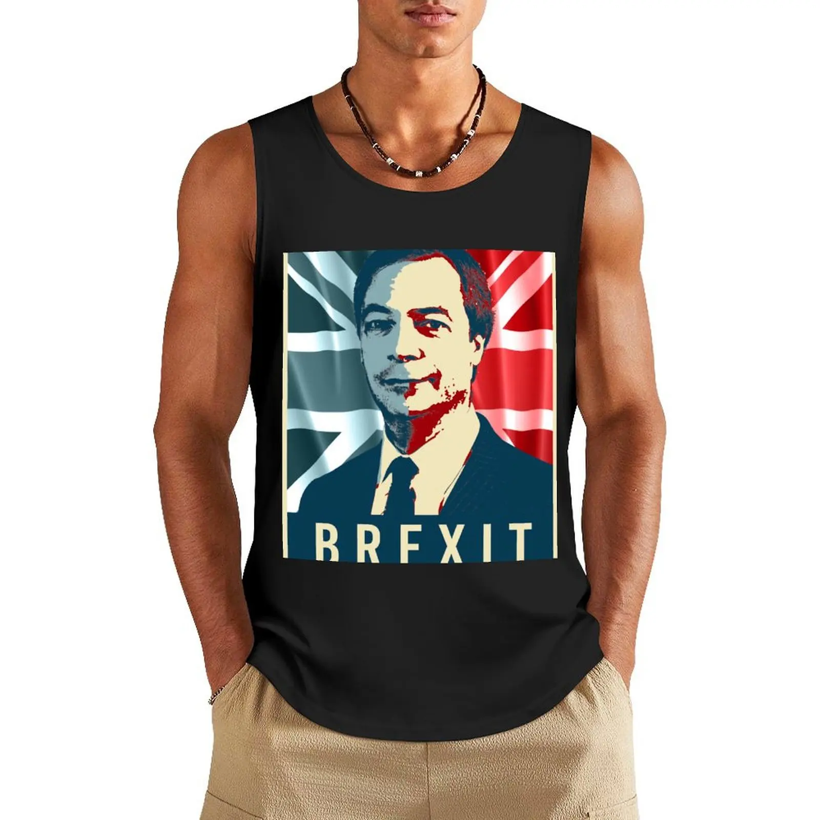 Nigel Farage Brexit Tank Top sleeveless shirt man t shirt