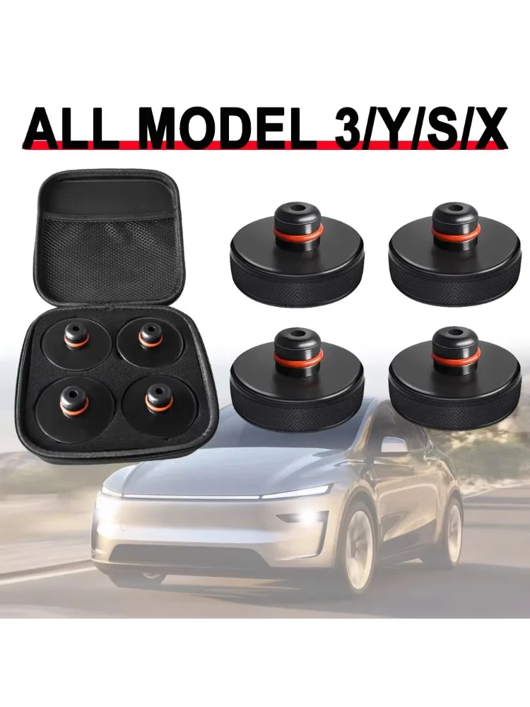 1/4 Stück Hebeadapter für Tesla Model 3 Y S X Juniper, Verbesserte Synthetische Gummi-Adapterpads für Batterie und Fahrgestell