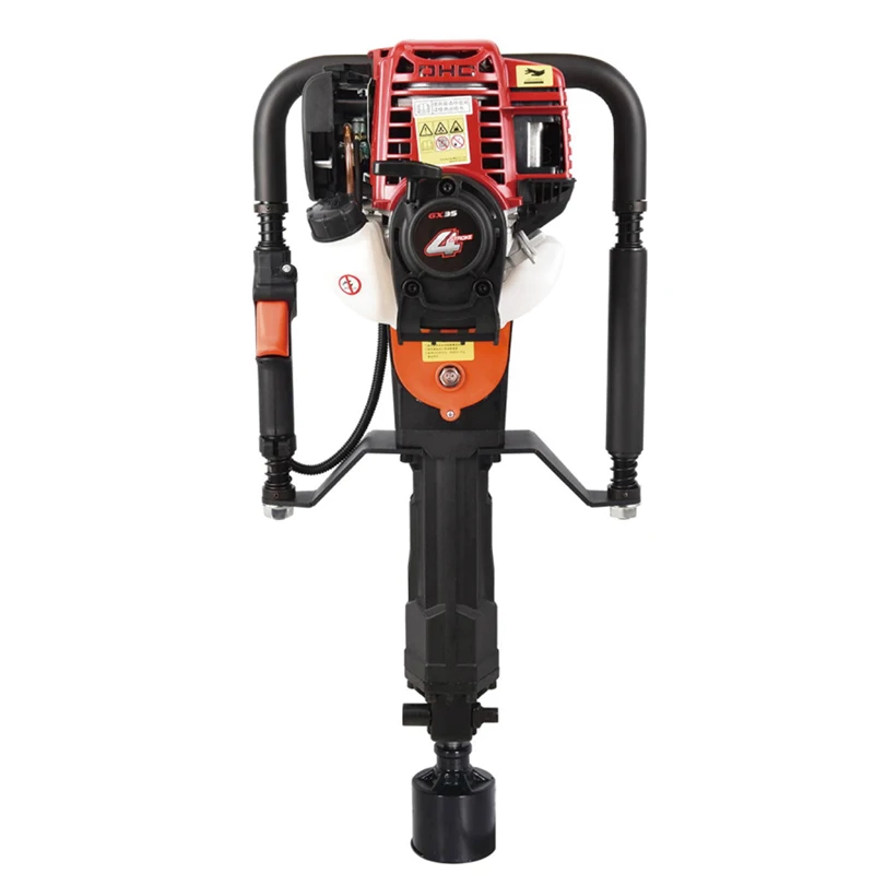Four-Stroke Power Hammer Drill - Fire Fighting & Flood Control Grounding Angle Iron Concrete Stake Breaking & Piling Iron