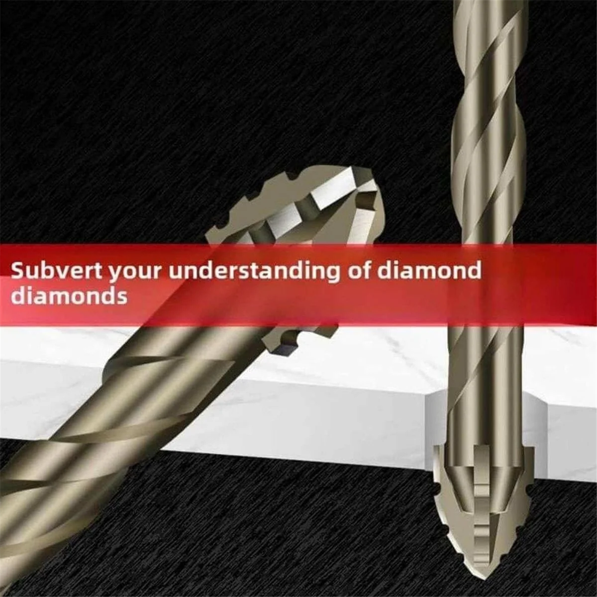 A002 High-Performance Titanium-Coated Drill and Tap Set, High-Strength 4-Flute Serrated Eccentric Drill Bit Kit