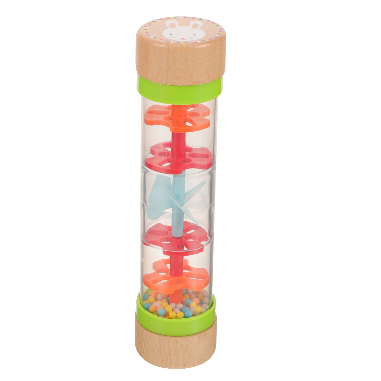 

Wooden Rain Sound Tube Grasping Toy Smooth Surface Musical Instrument Montessori Educational Toys Visual Auditory Development