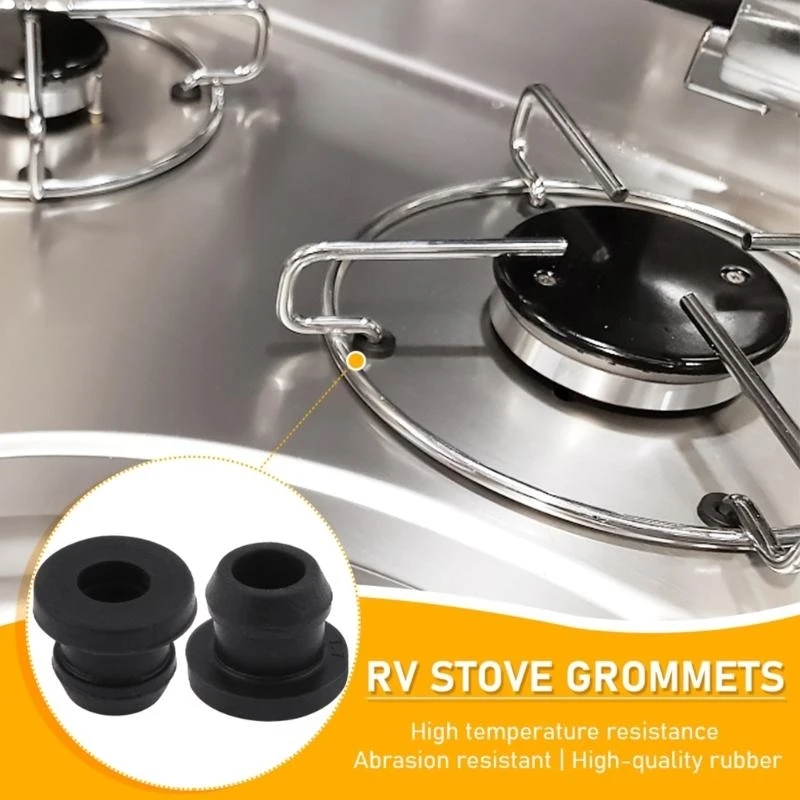 

10Pcs Stove Grommets Scratchproof Grates Grommet Rubber Grommets Heat Resistant Grate Pad Replacement Part