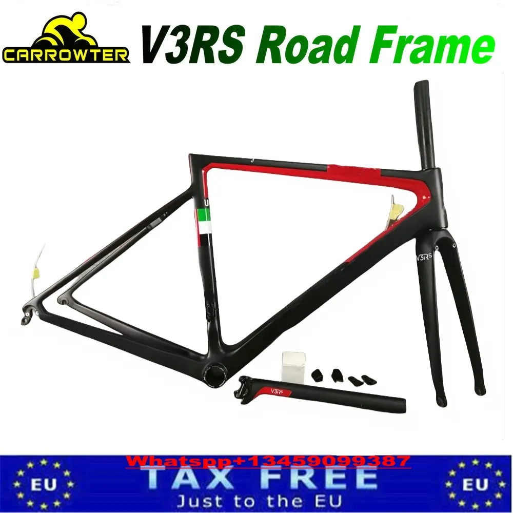 T1000 V3rs Direct Mount Carbon Frame Rim Brake Road Bike Frame Carbon Bicycle Design Frameset 30 colors