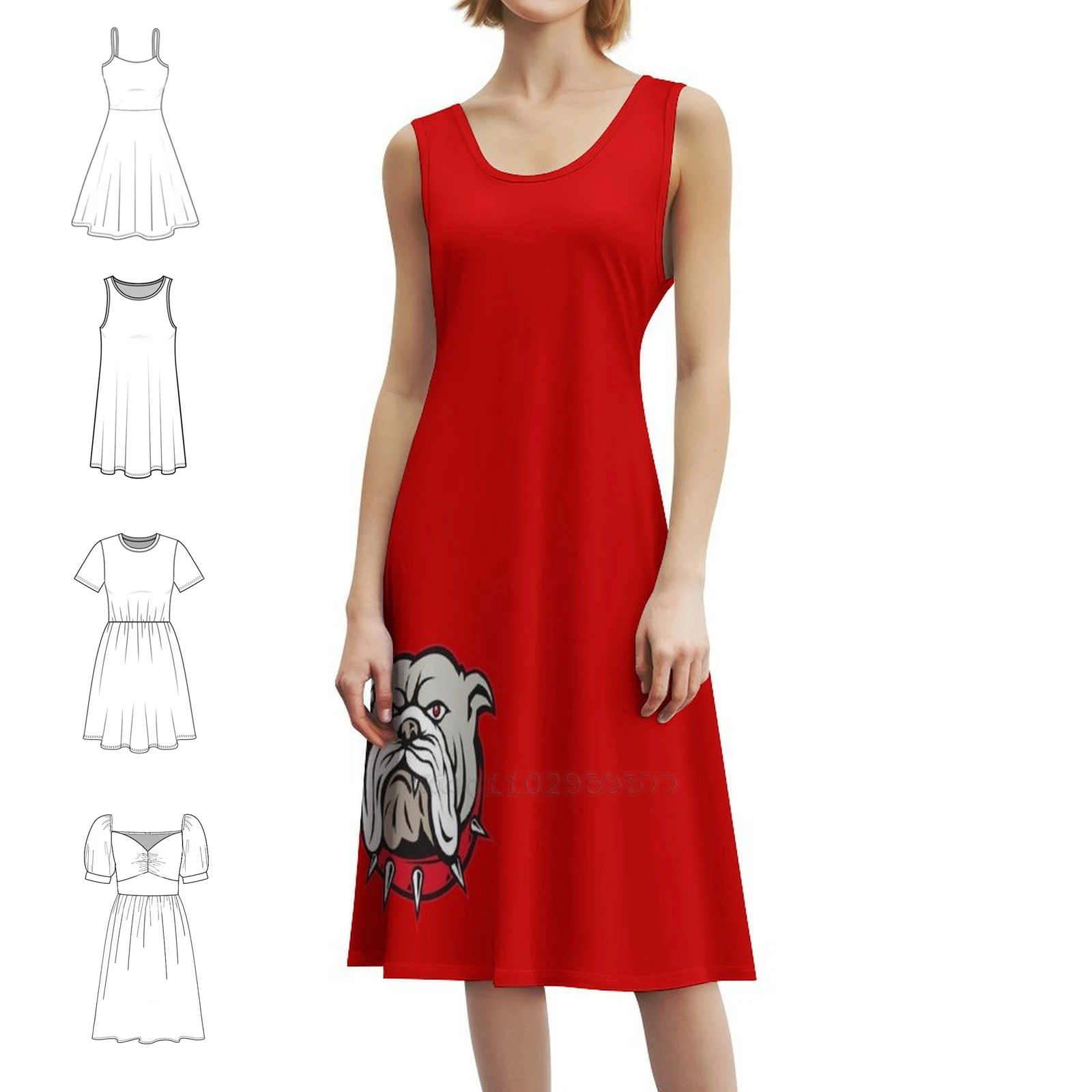 

Платье в корейском стиле с бульдогом и монпором для женщин, элегантное повседневное платье для вечеринки или повседневного ношения, монльский бульдог, собака, домашнее животное