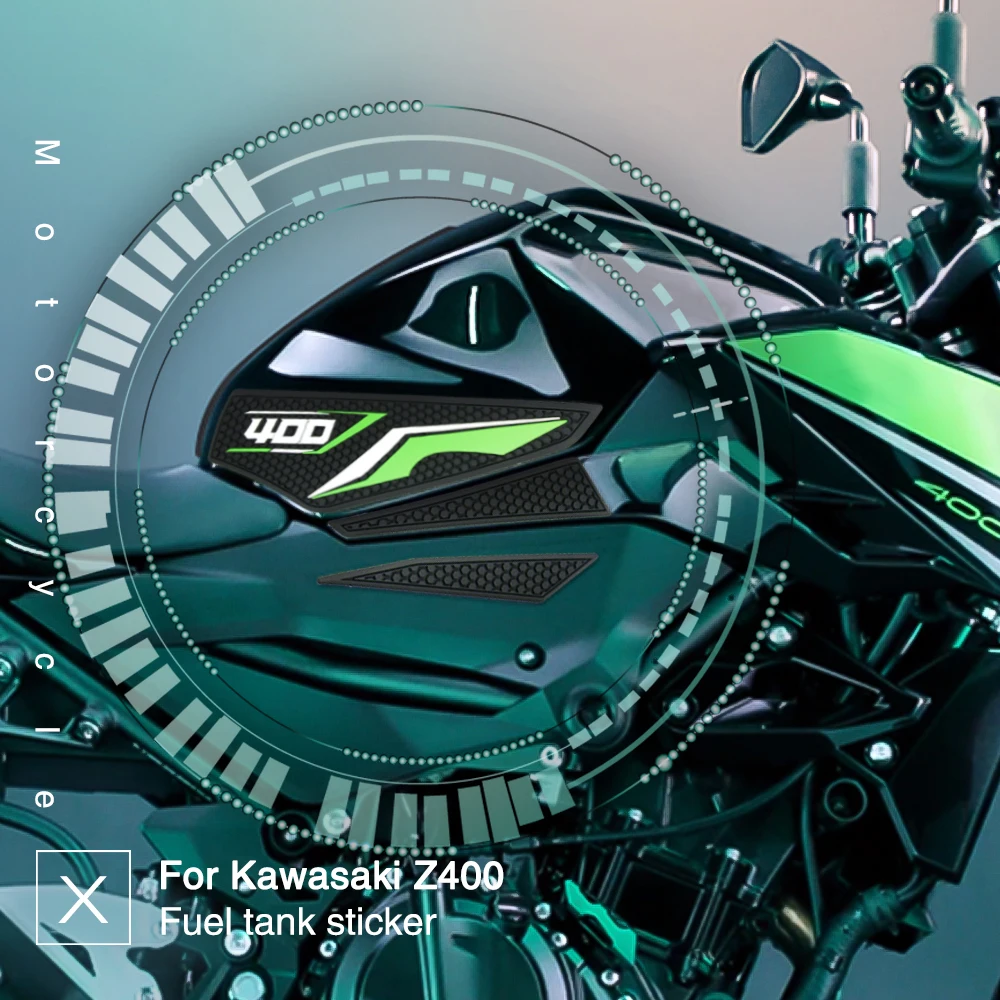 For Kawasaki Z400 Anti-Skid Oil Tank Sticker 21-23 Anti-Scratch Pads Rubber  Side Protection