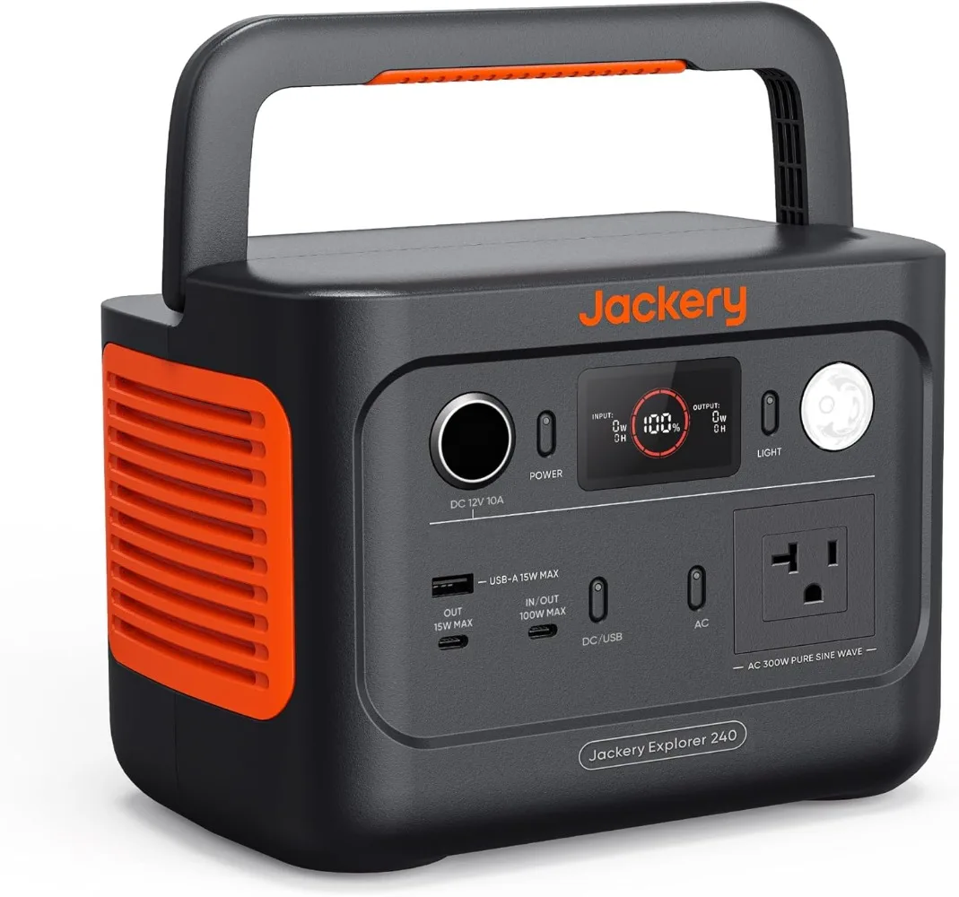 

Portable Power Station,256Wh LiFePO4 Battery with 300W AC/100W USB-C Output, 1Hr Fast Charging, Versatile Scenarios