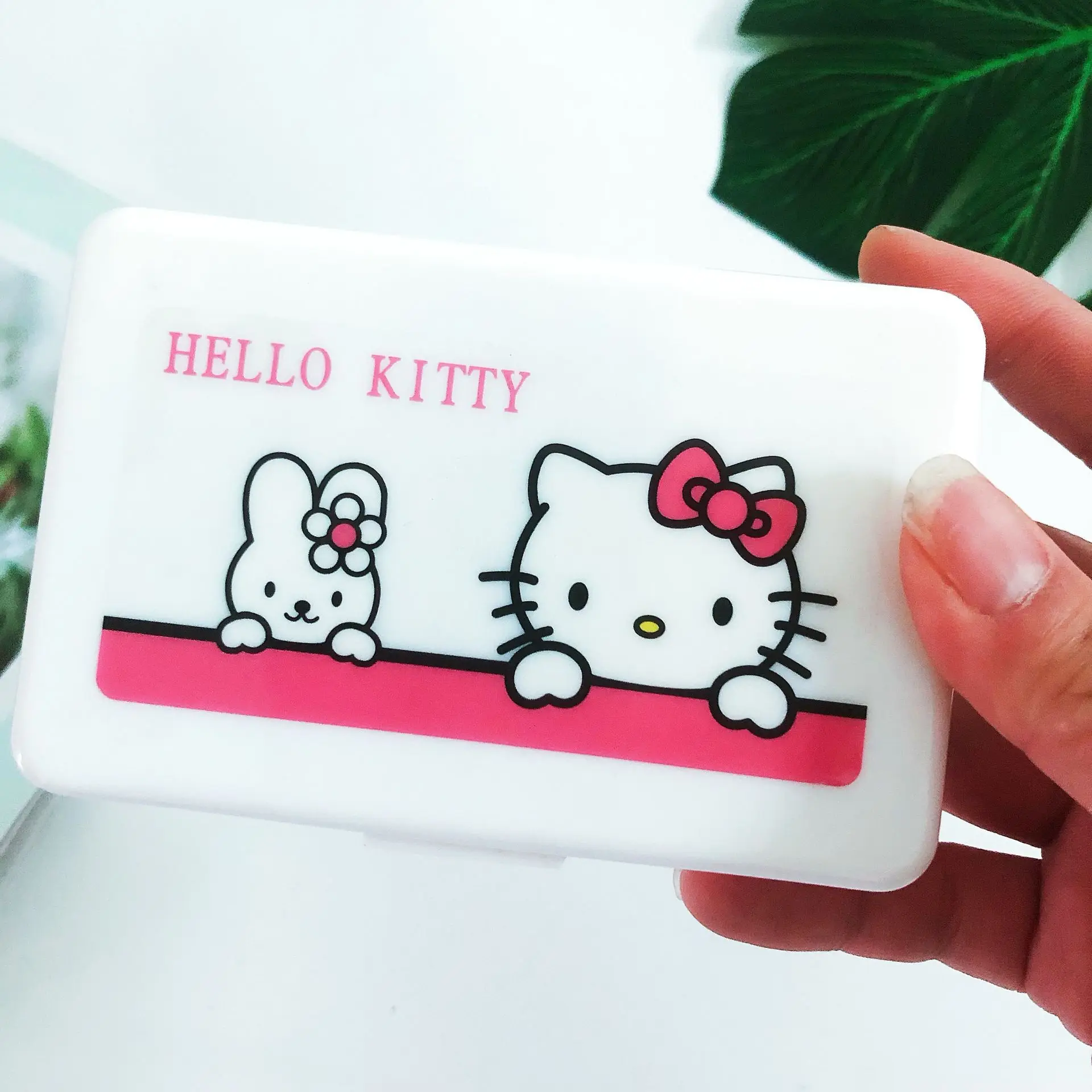 Sanrio Hello Kitty Mini Portable Pill Box Kawaii Triple Grid KT Cat Storage Box Travel Portable Double Layer Medicine Box Gifts