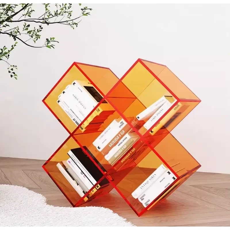 Acrylic Bookshelf for Kids Small Creative Personalized Storage Rack Children Book Organizer