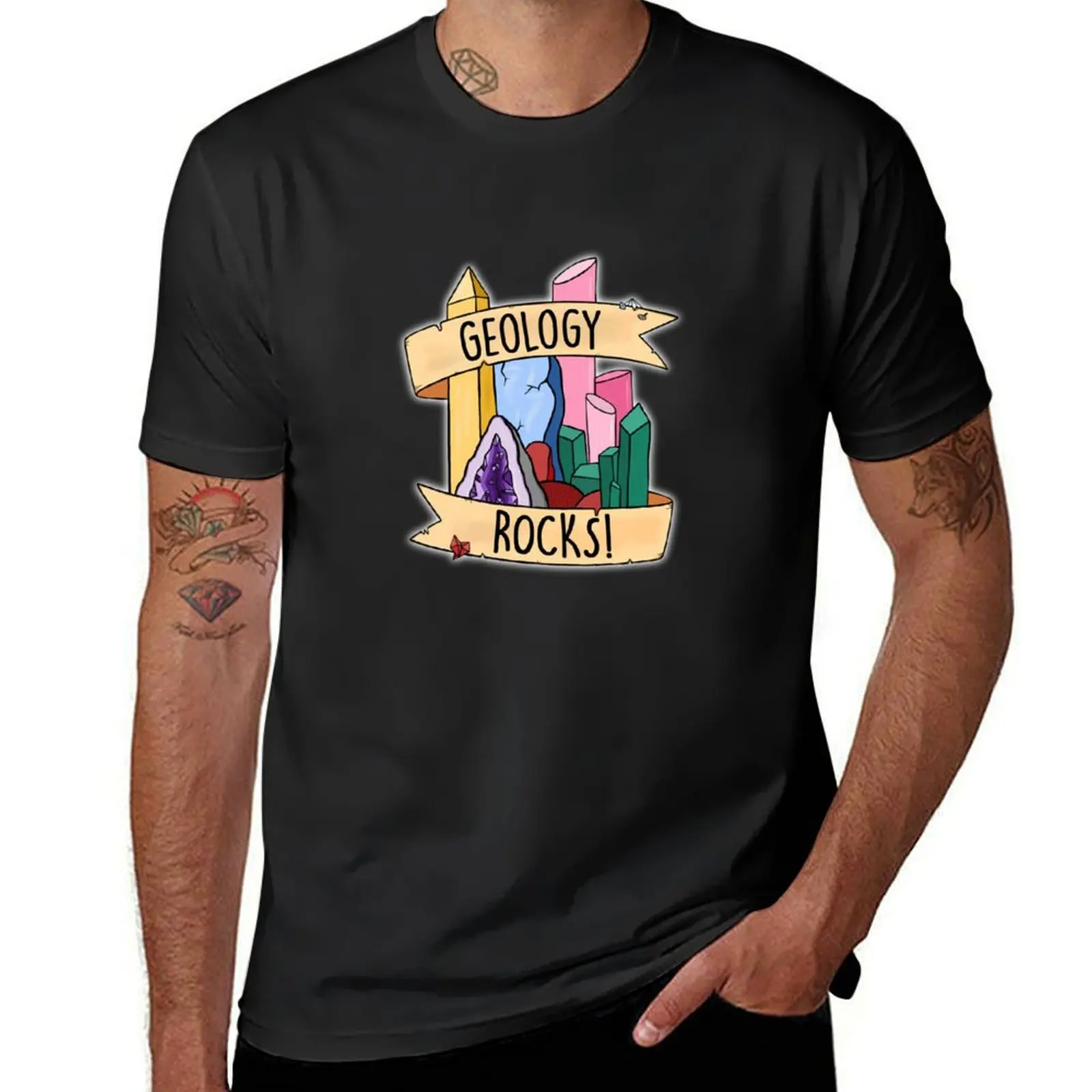 Geology Rocks! T-Shirt for a boy vintage oversizeds customs black t-shirts for men