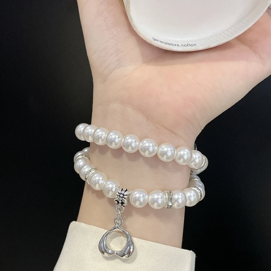 Love Pearl Strap For Apple Watch Band Ultra 49 38 41 40 44 45 42 MM IWatch Series 8 7 6 SE 5 4 3 Elegant Women Jewelry Bracelets