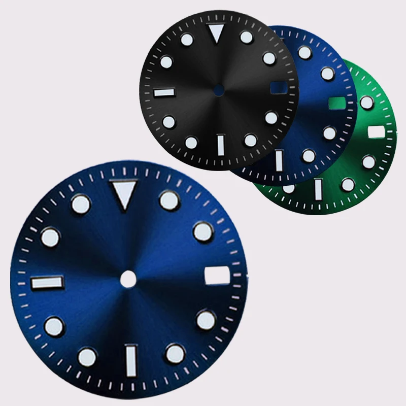 

29.1mm Fashion Classic Design Blue Luminous Waterproof Dial Sports Style Watch Dial Suitable For NH34/NH35 Universal Movement