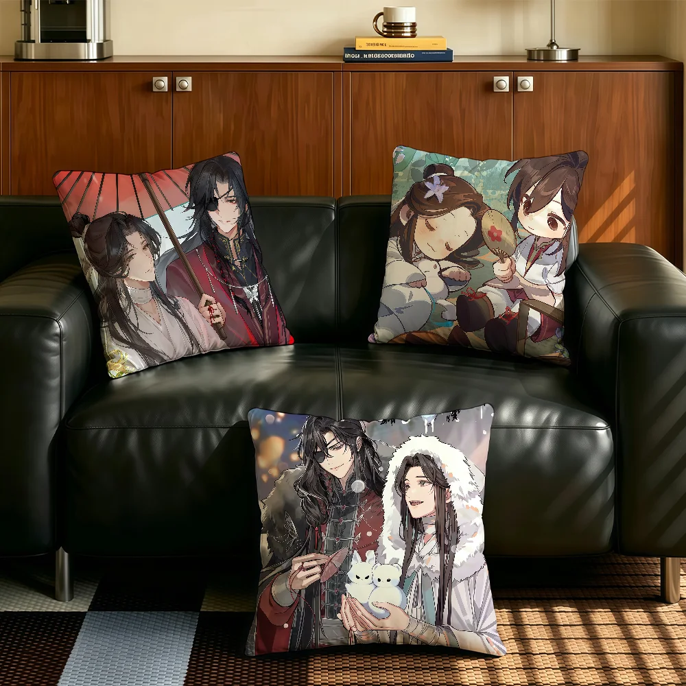 H-Heaven Officials B-Blessing cushion cover Comfortable Decorative For Bedroom Living room Dormitory Picnic and Holiday