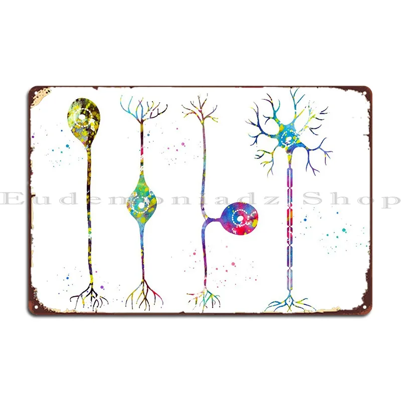 Four Types Of Neurons Metal Signs Party Personalized Wall Decor Bar Sign Tin Sign Poster