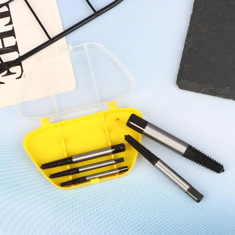 

Damaged Broken Screw Remover Extractor Drill Bits 5/6Pcs Steel Durable Easy Out Remover Center Drill Damaged Bolts Remover Tool