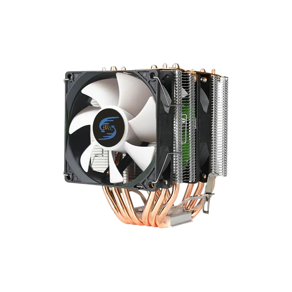 Dreifach-Tower-CPU-Luftkühler, 6 Kupfer-Heatpipes, 3x90mm Leiser 4-Pin-PWM-PC-Lüfter für Intel 1150 1151 1200 1700 AMD AM4 AM5 – Detail 5