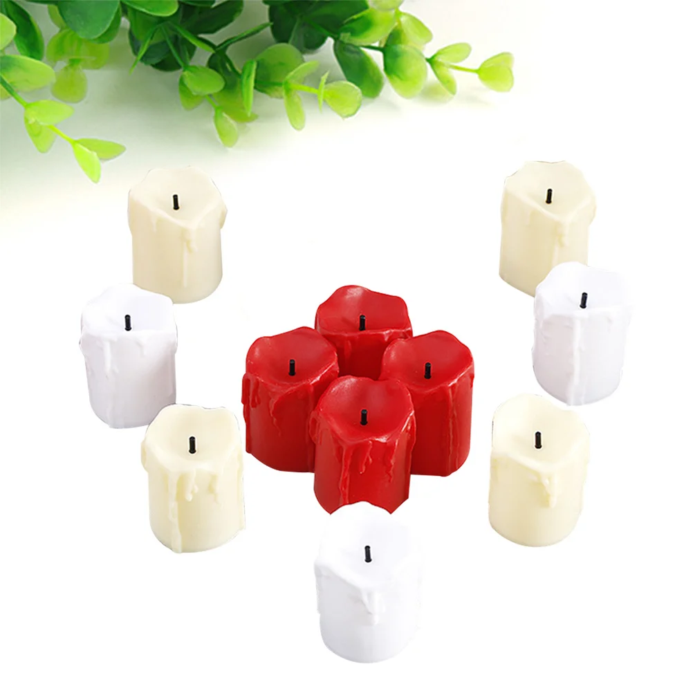LED Simulation Multicolor Lamp Powered Flickering Tea Light Romantic Home Wedding Birthday Party Decoration Warm