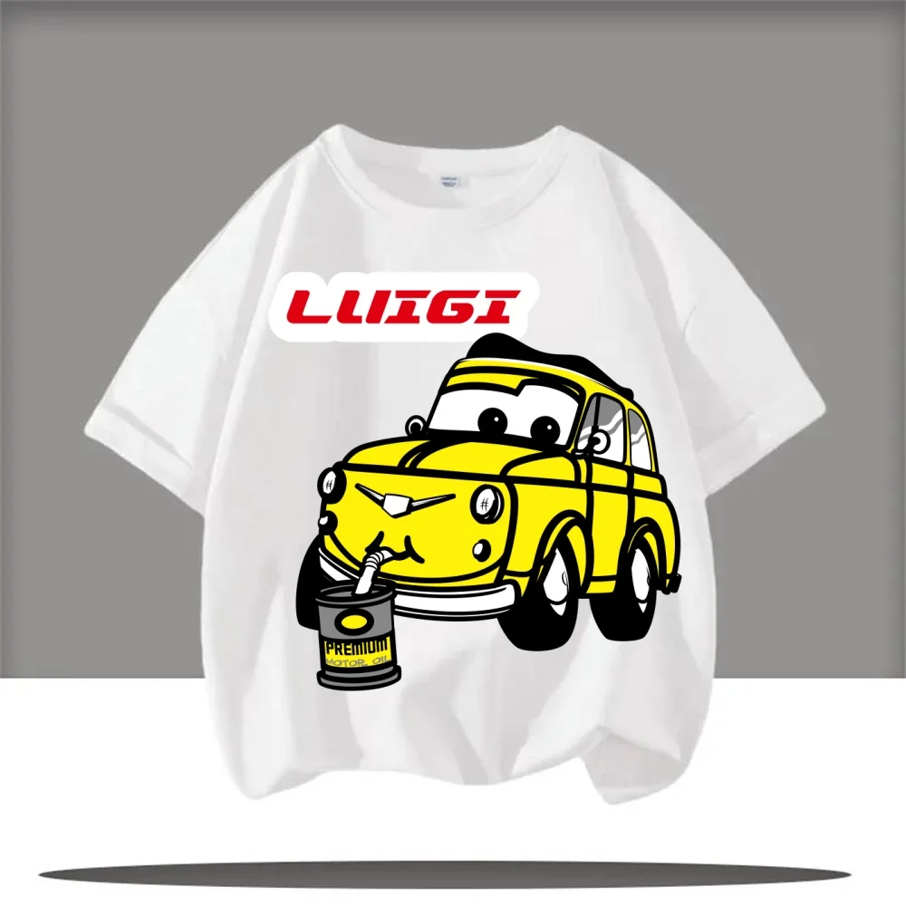 حار بيع سيارة بيكسار البرق ماكوين 2D مطبوعة لطيف شبكة تي شيرت للفتيات ملابس الأولاد قصيرة الأكمام تي شيرت لفصل الصيف